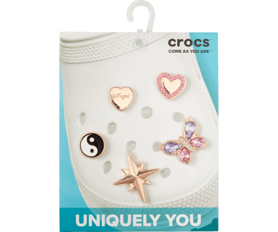 Crocs Rosa Och Guld 5-pack