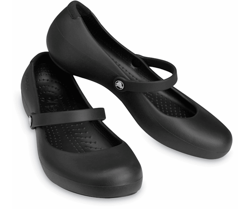 Crocs Kvinnors Alice Arbete Platt Svart