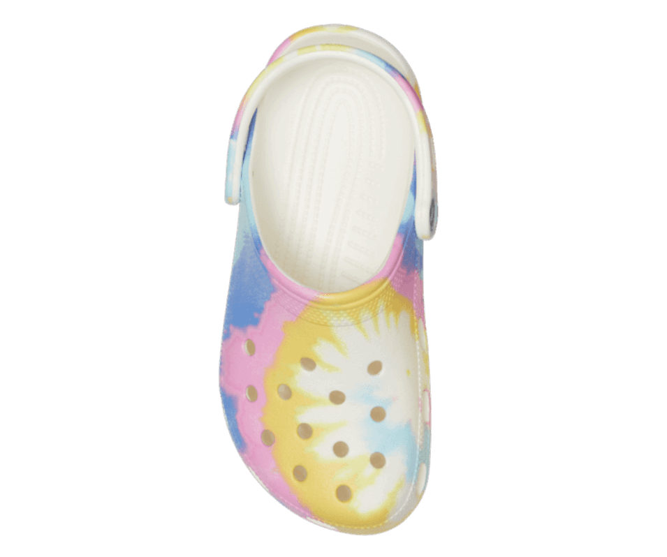 Crocs Klassisk Tie-dye Grafisk Träsko Vit-multi