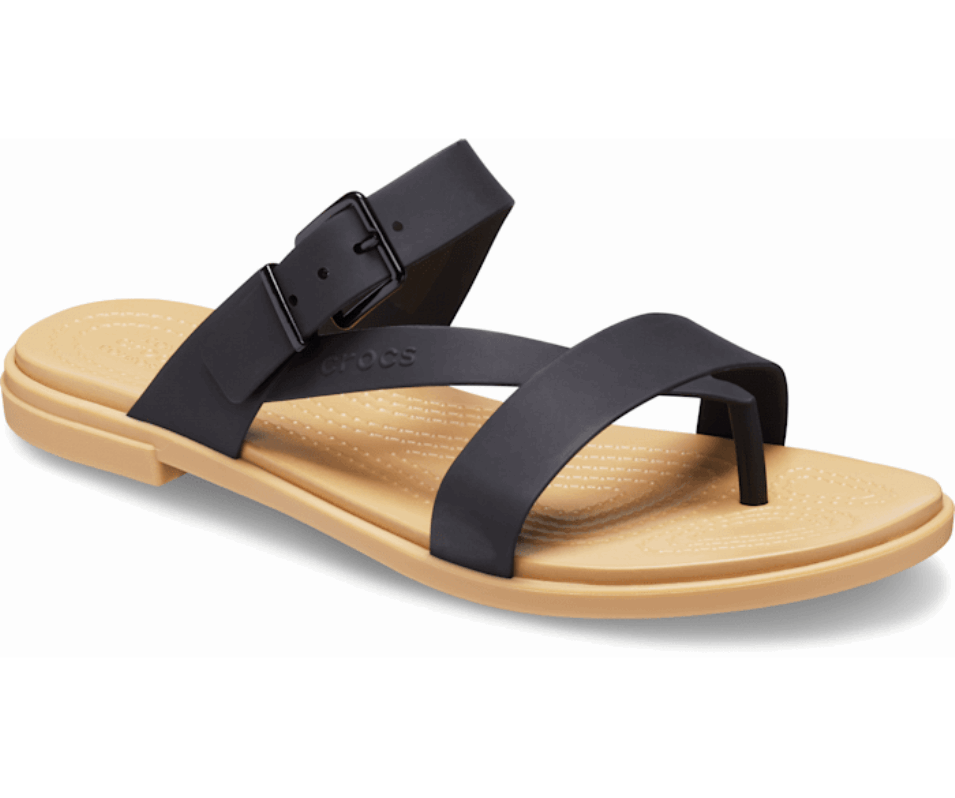 Crocs Dam Tulum Tå Post Sandal Svart-tan