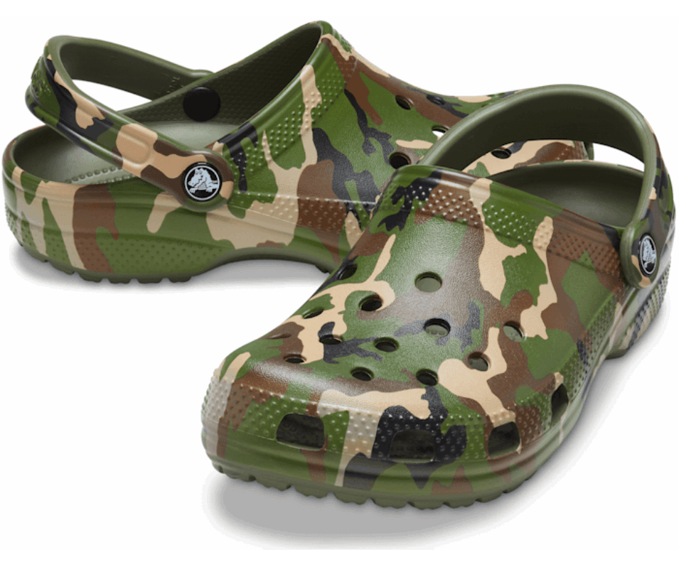 Crocs Klassiskt Tryckt Camo Clog Army Green-multi