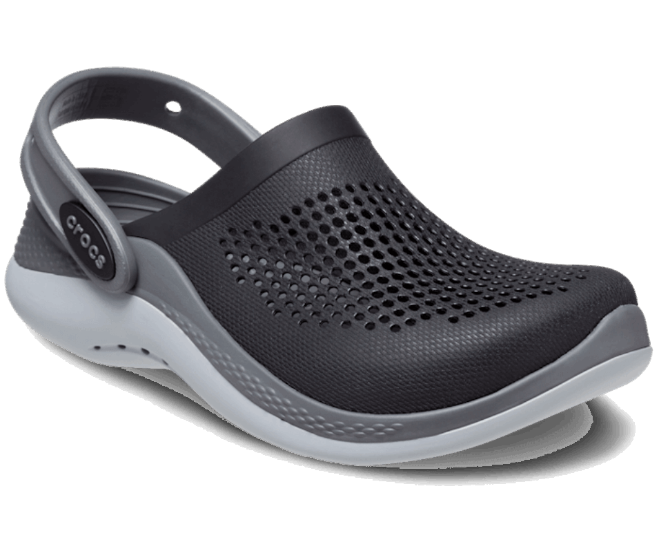 Crocs Barnliteride 360 ​​träsko Svart-skiffer Grå