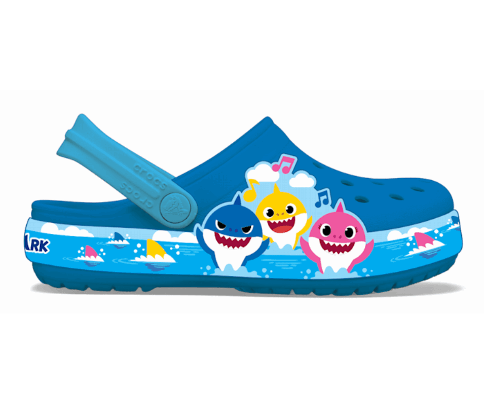 Crocs Toddler Fun Lab Baby Shark Band Täppa Ljus Kobolt