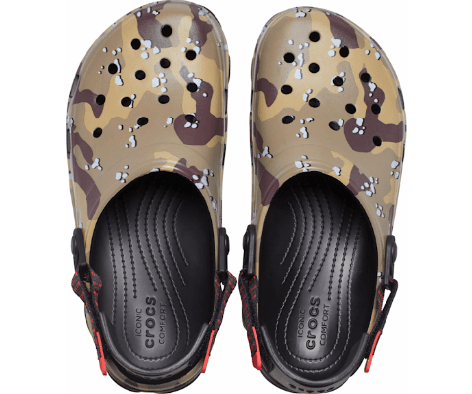 Crocs Klassisk All Terräng öken Camo Träsko Svart-brun