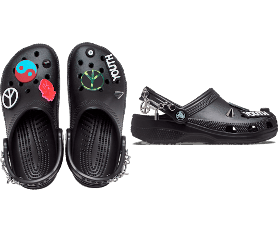Crocs Klassiska Känner Positiviteten Täppa Svart