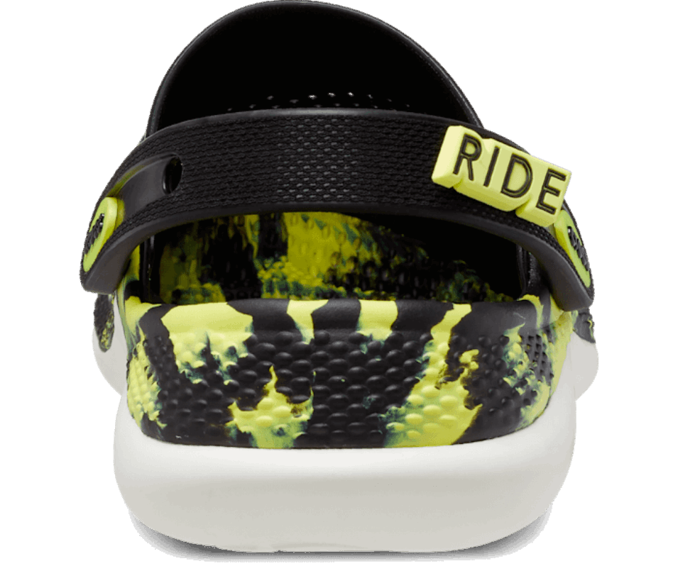 Crocs Literide 360 ​​marmorerad Träsko Svart-citrus