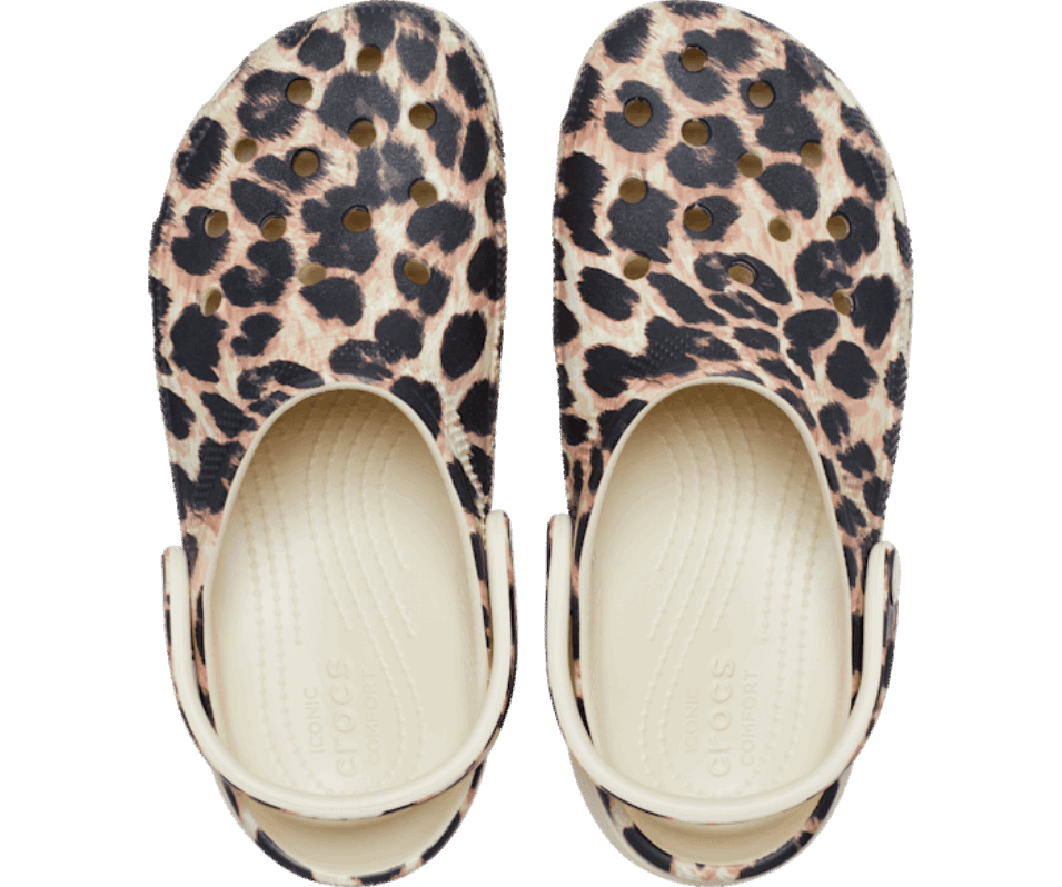 Crocs Klassisk Plattform Djurremix Träsko Ben-leopard