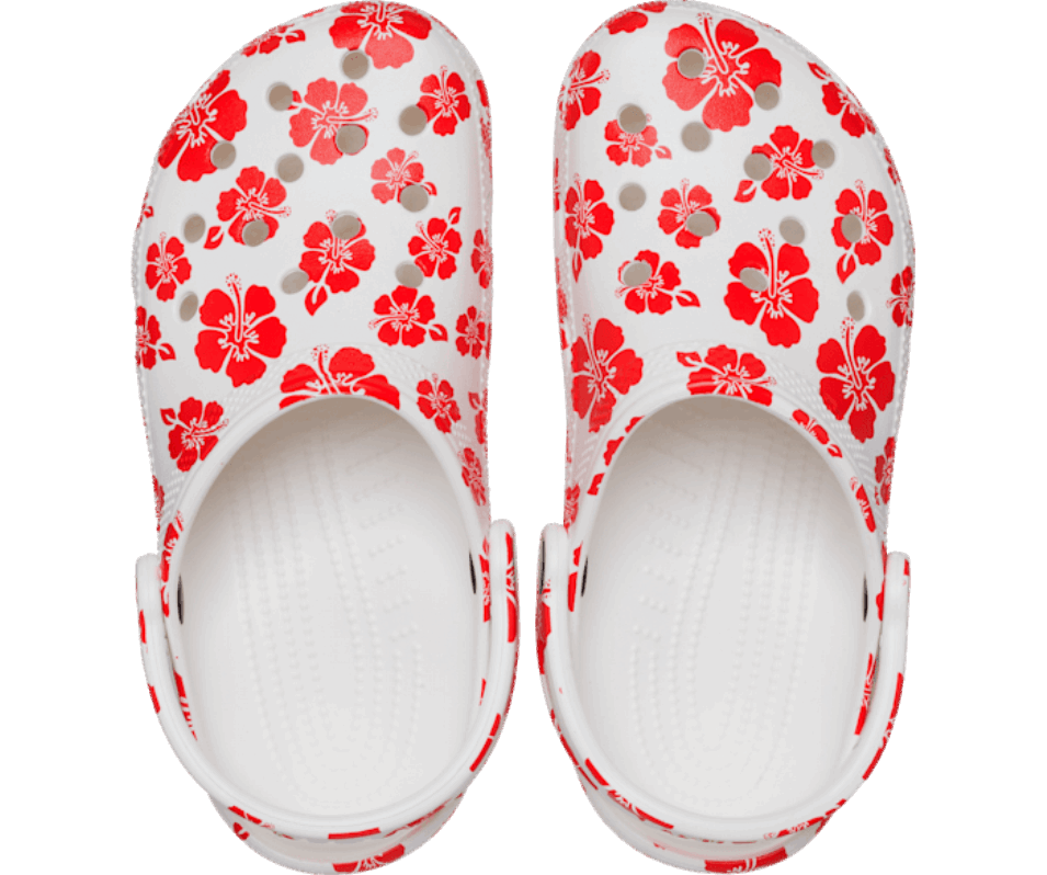 Crocs Klassiska Retro Resort Träsko Vit-flamma
