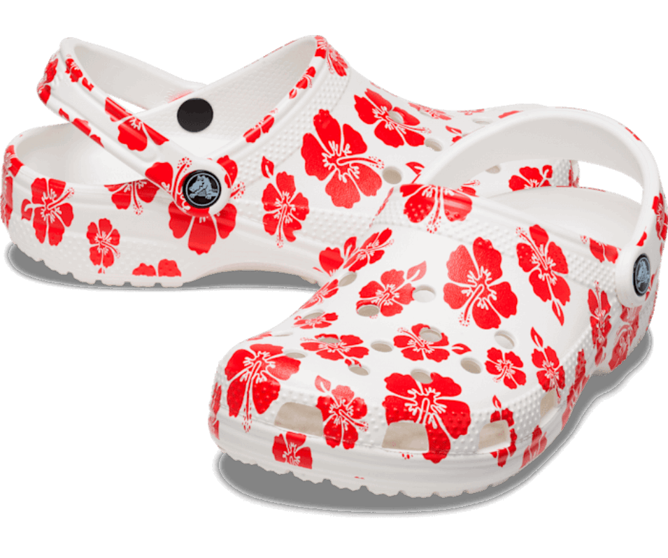 Crocs Klassiska Retro Resort Träsko Vit-flamma