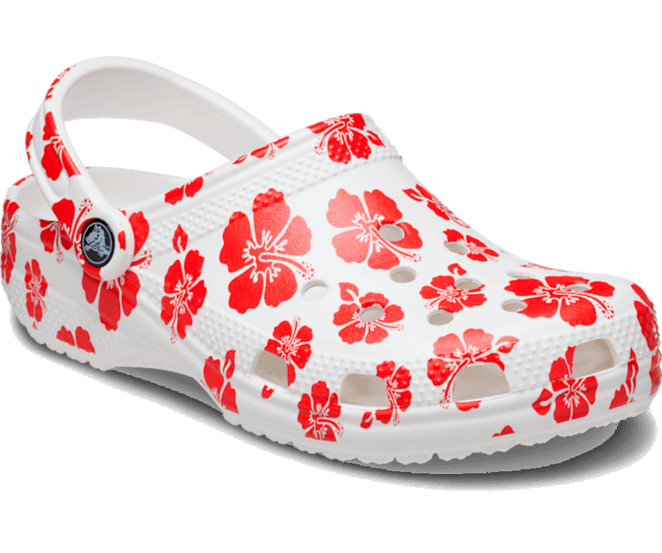 Crocs Klassiska Retro Resort Träsko Vit-flamma
