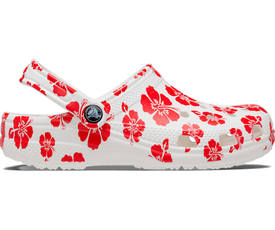 Crocs Klassiska Retro Resort Träsko Vit-flamma